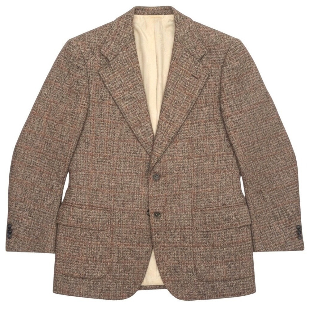 Brioni Roma Tweed Blazer Wool Windowpane 38 Italian Sport Coat
